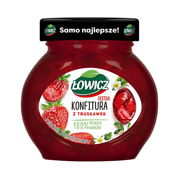 ŁOWICZ KONFITURA TRUSKAWKOWA 240G