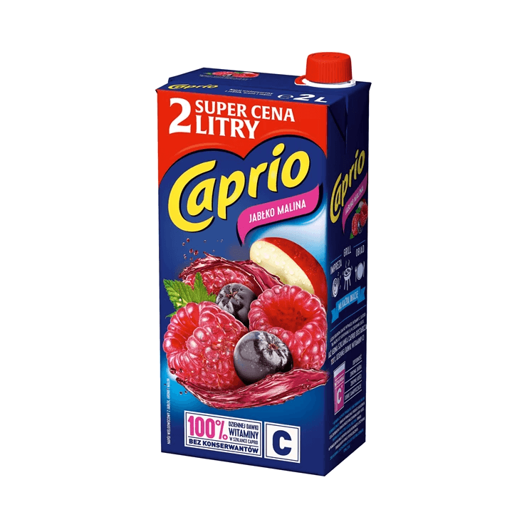 CAPRIO.JABŁKO MALINA KARTON 2L EXPOR