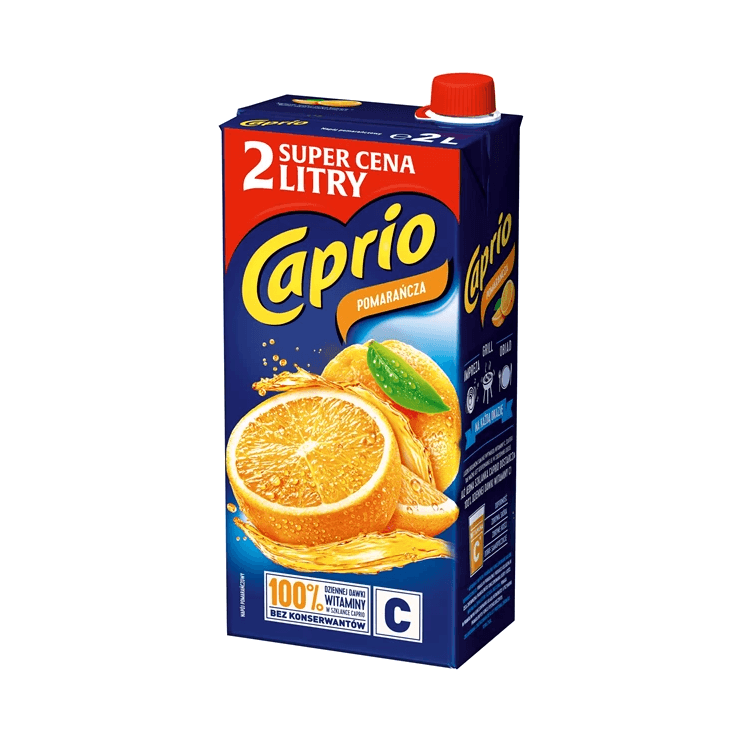 CAPRIO.POMARAŃCZA KARTON 2L EXPORT