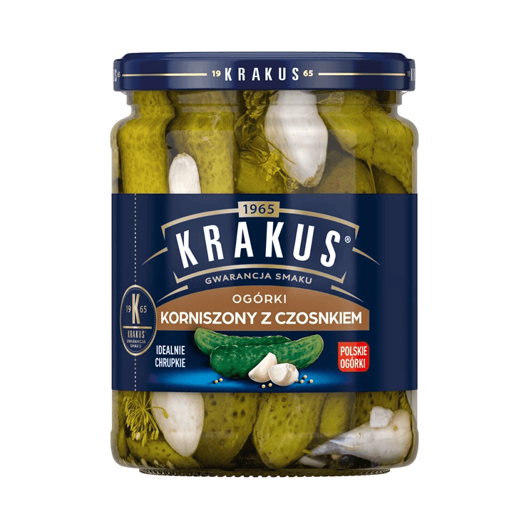 KRAKUS.OGÓRKI KORNISZONY CZOSNEK 500