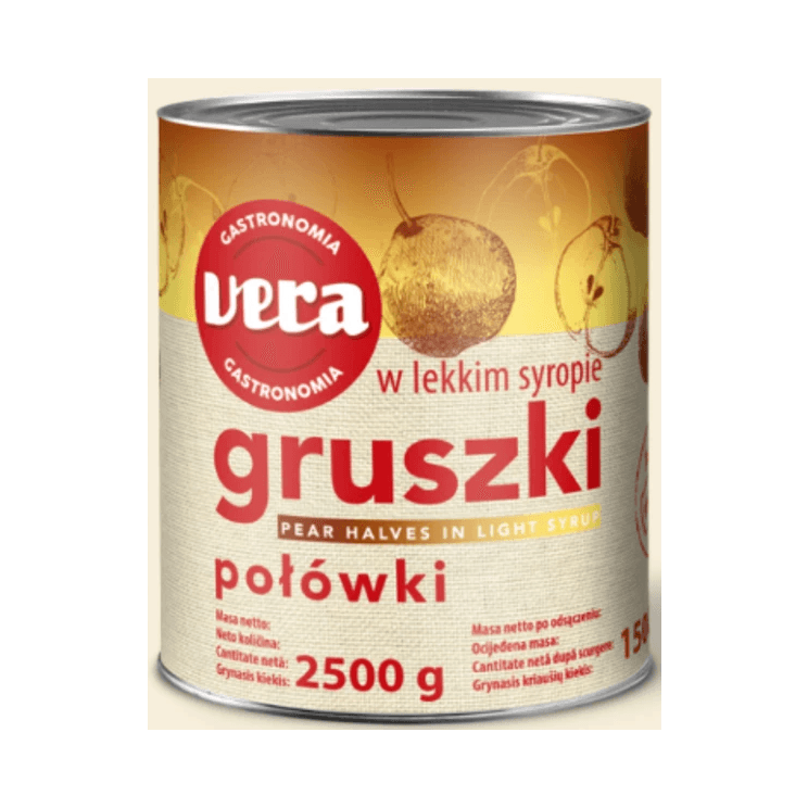 PIEKARNIA GRUSZKI POŁÓW W SYROP 2500