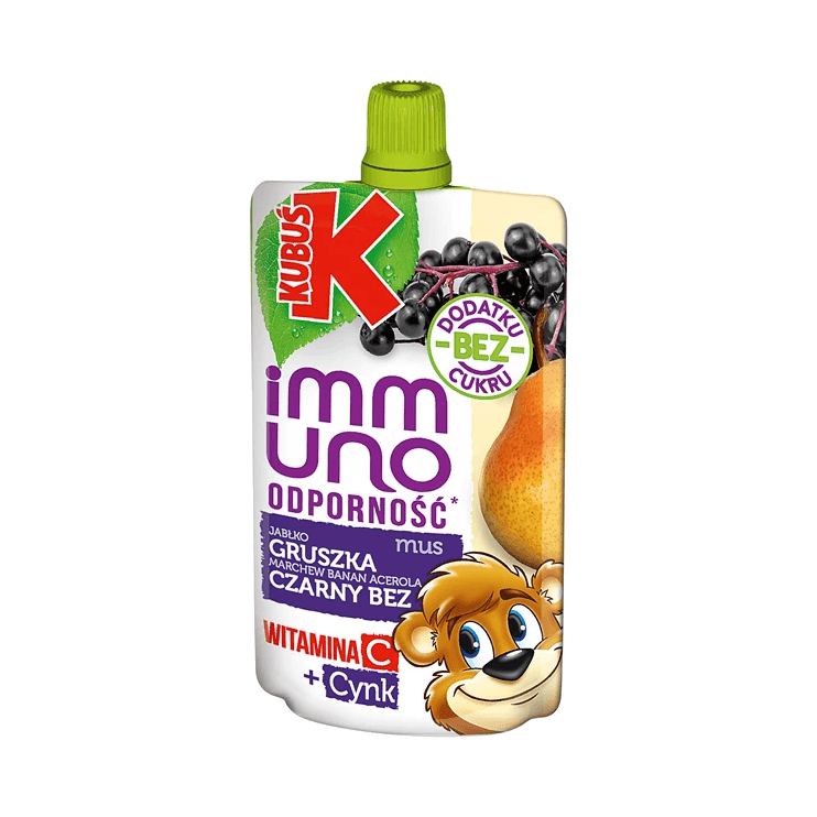 KUBUŚ IMMUNO MUS GRUSZ-CZRNY BEZ 100