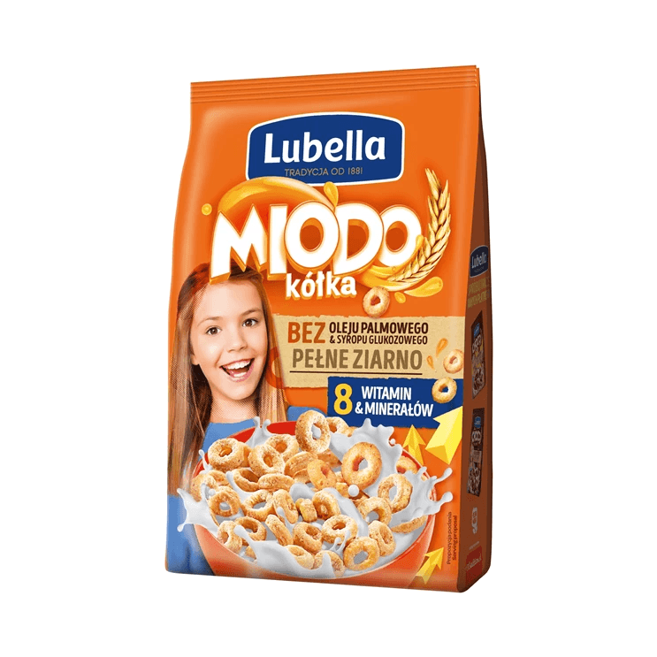 LUBELLA PŁATKI KÓŁKA MIODOWE 250G