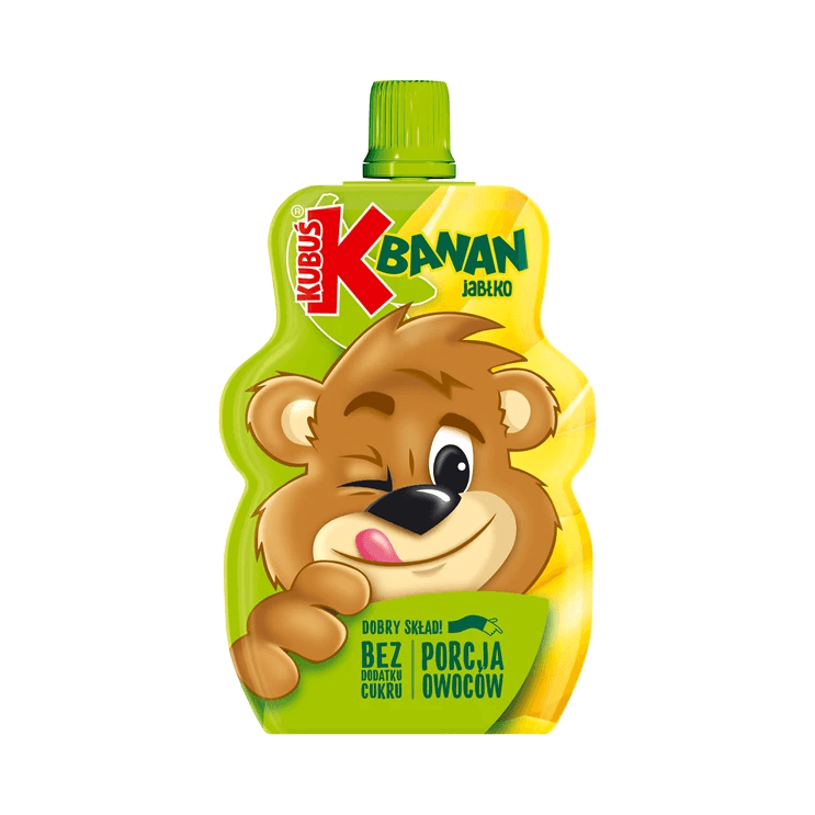 KUBUŚ MUS 100% BANAN-JABŁKO 100G