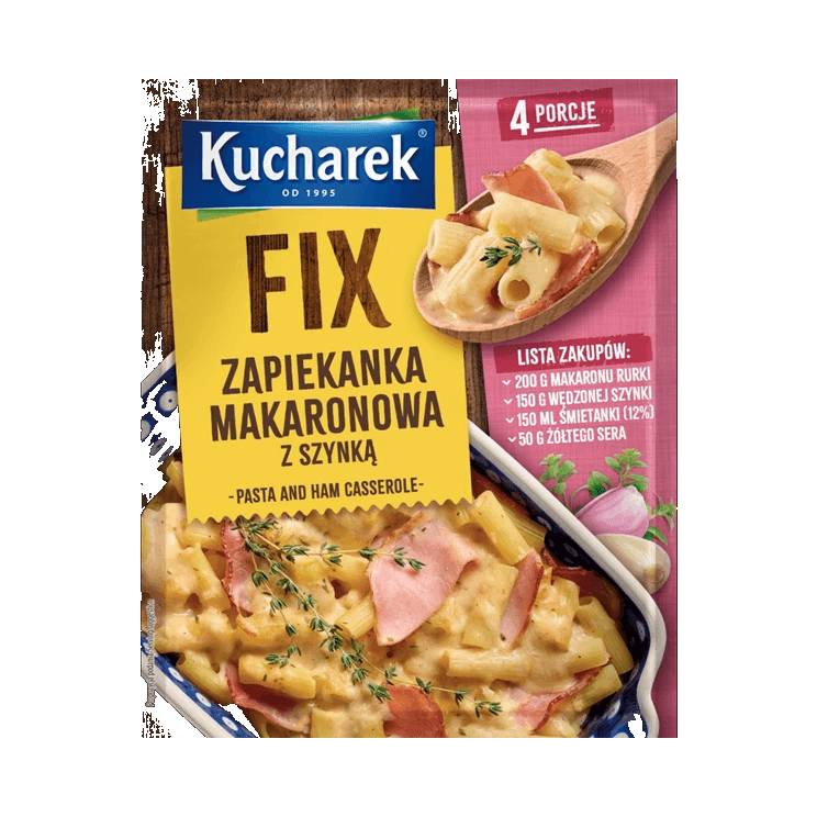KUCHAREK FIX ZAPIE. MAKARO. Z SZYNKĄ