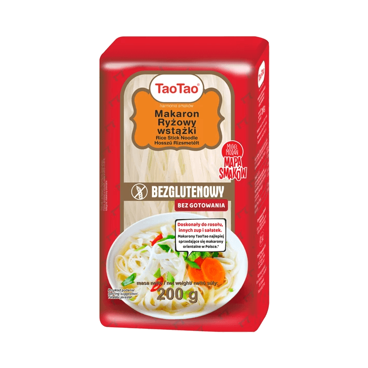 TAO TAO MAKARON RYŻOWY WSTĄŻKA 200G