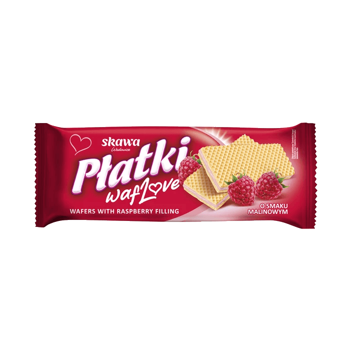 SKAWA PŁATKI WAFLOWE MALINOWE 130G