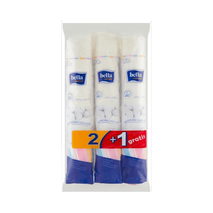 BELLA PŁATKI KOSMETYCZNE 2X120SZT+GR