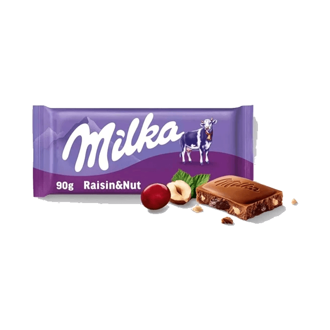 MILKA CZEKOLADA RAISIN & NUT 90G