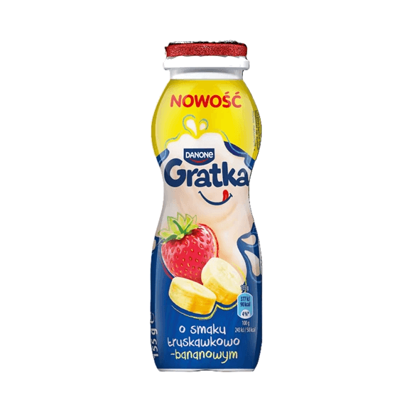 DANONE GRATKA DRINK 155G TRUSK-BANAN