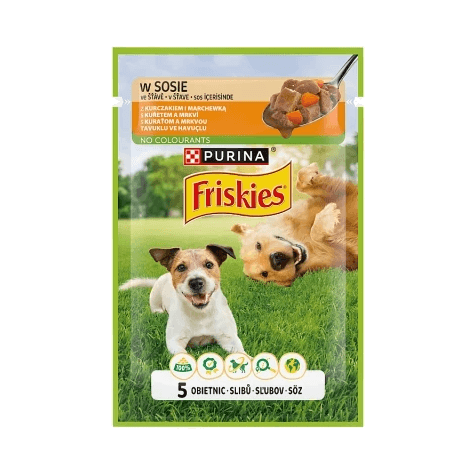 FRISKIES DLA PSA KURCZAK+MARCHEW 85G