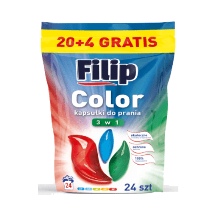 FILIP KAPSUŁKI DO PRANIA KOLOR 20+4