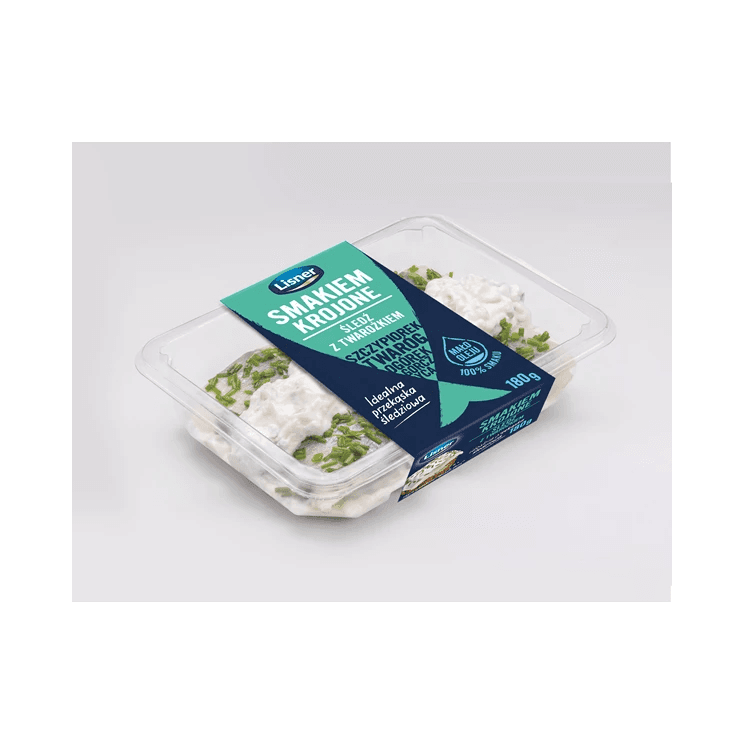 LISNER ŚLEDŹ Z TWAROŻKIEM 180G SM.K