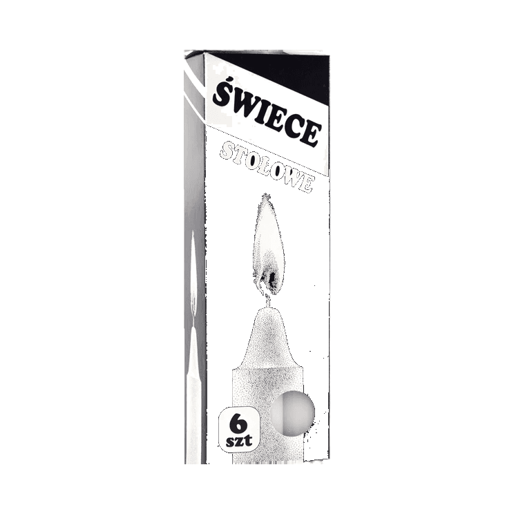 ŚWIECE STOŁOWE BIAŁE 6SZT S1-66