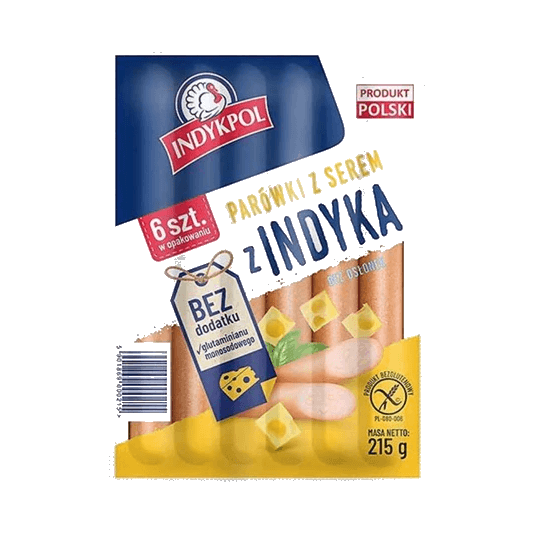 INDYKPOL PARÓWKI JEDYNKI Z SEREM200