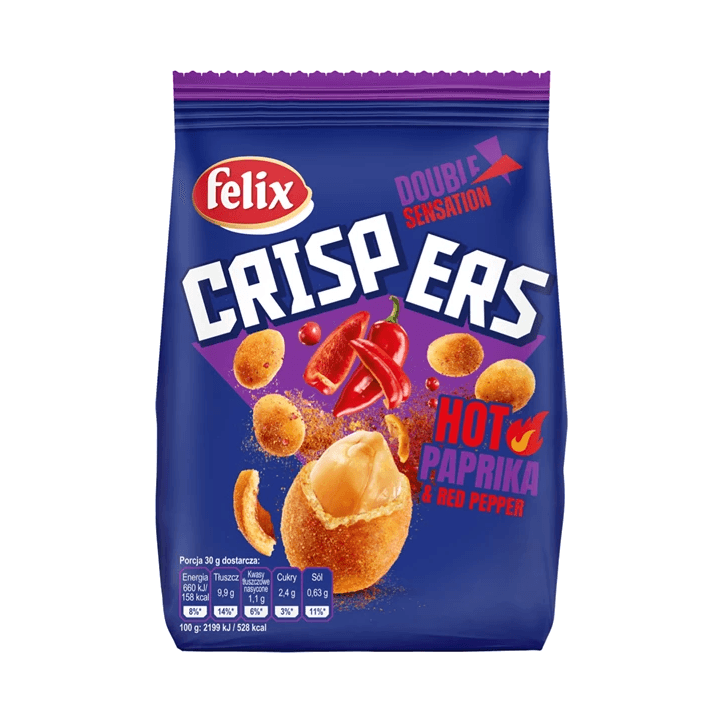 FELIX CRISPERS HOT PAP&RED PEP.125G