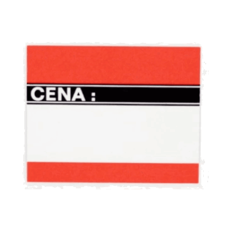 ŻŻ CENÓWKI LAMIN CZERWONE 9,5X6 A'20