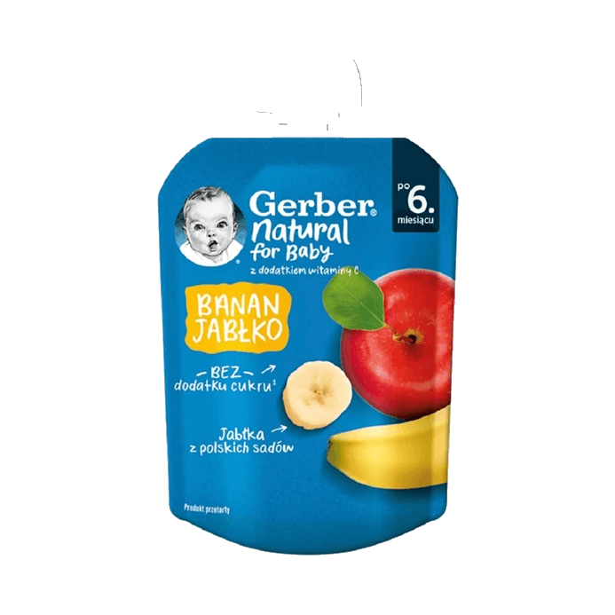 GERBER TUBA MUS BANAN JABŁKO.80G