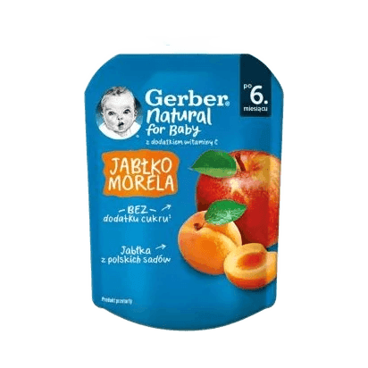 GERBER TUBA MUS JABŁKO MORELA 80G