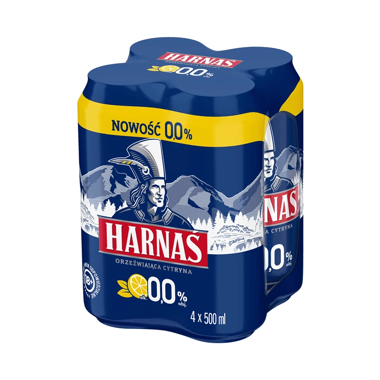 HARNAŚ PIWO 0% CYTRYNA 4-PAK 500ML