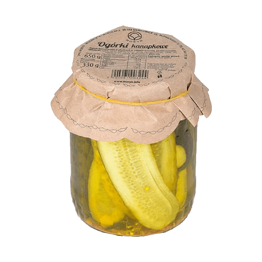 MORYŃ OGÓRKI KANAPKOWE PLASTRY 650G