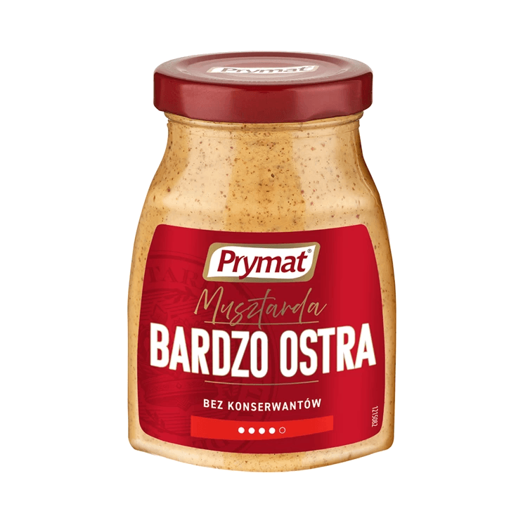 PRYMAT MUSZTARDA BARDZO OSTRA 180G