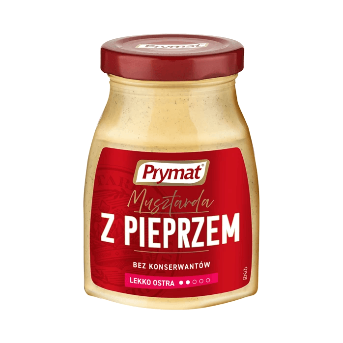 PRYMAT MUSZTARDA Z PIEPRZEM 185G