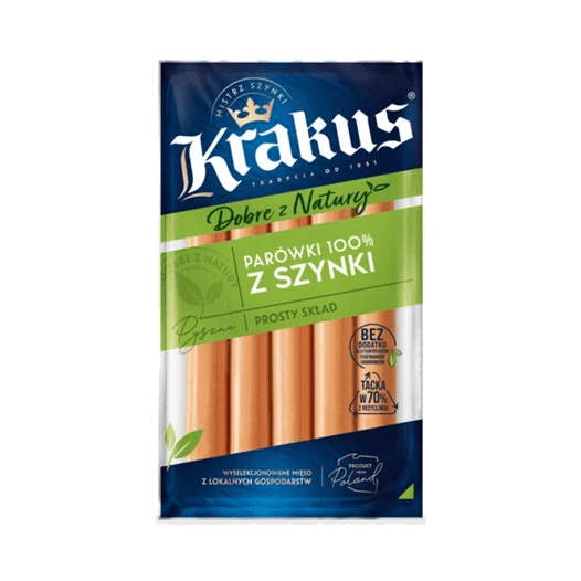 KRAKUS PARÓWKI 100% Z SZYNKI 185 G