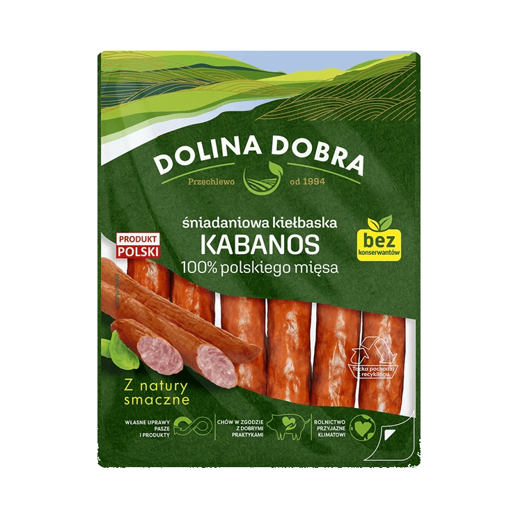 DOLINA DOBRA KIEŁBASKI KABANOS 200G