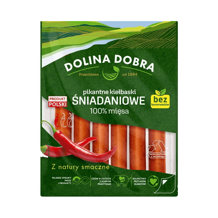 DOLINA DOBRA KIEŁBASKI PIKANTNE 200G