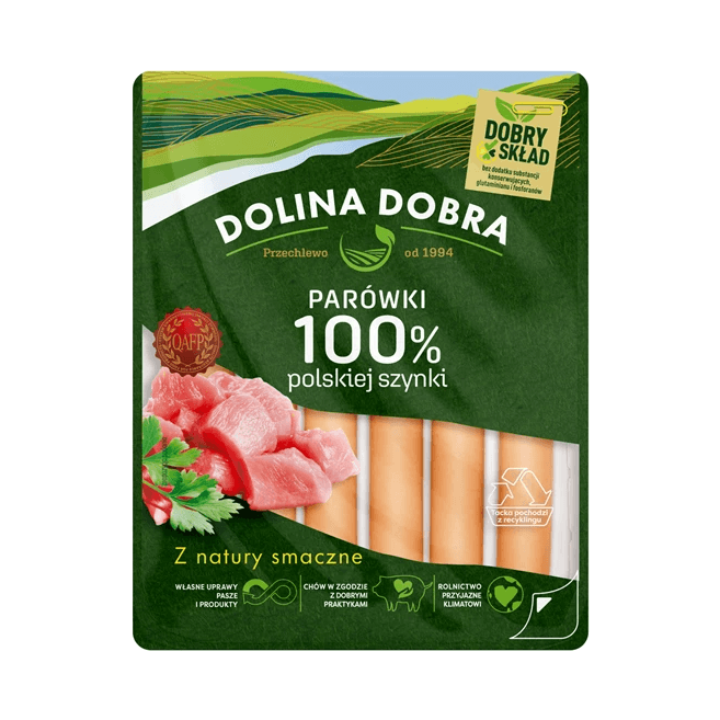DOLINA DOBRA PARÓWKI Z SZYNKI 200G