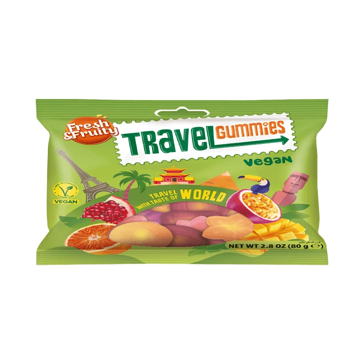 WAWEL TRAVELKI ŻELKI VEGAN 80G