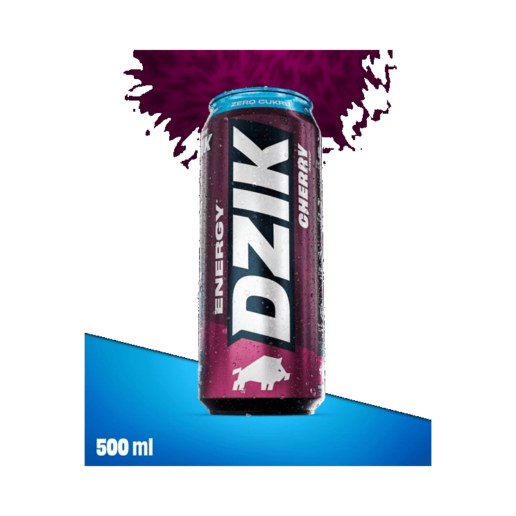 DZIK ENERGY CHERRY ZERO 500ML DRS