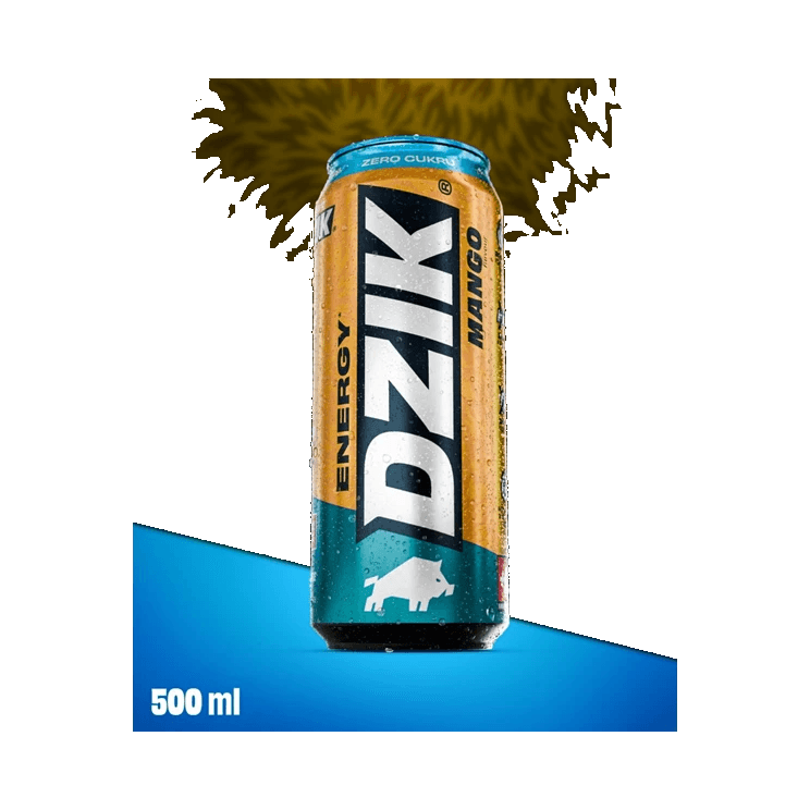 DZIK ENERGY MANGO ZERO 500ML DRS