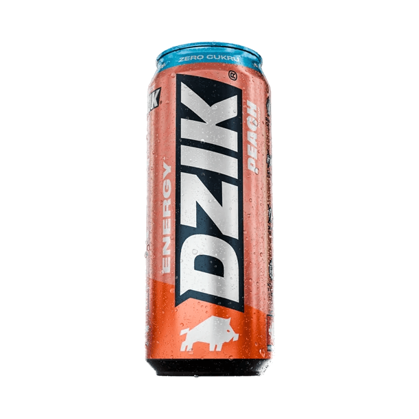 DZIK ENERGY PEACH ZERO 500ML DRS