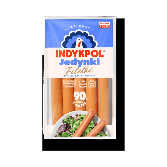 INDYKPOL PARÓWKI FILETKI Z FILETEM Z