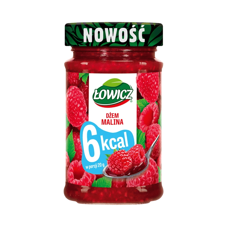 ŁOWICZ DŻEM MALINA NISKOKALORYC 200G