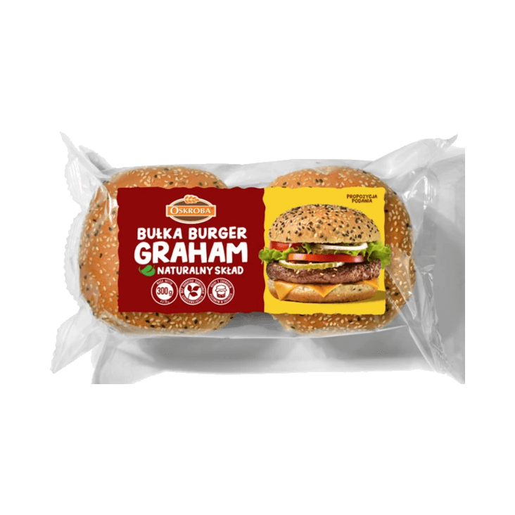 OSKROBA BUŁKA BURGER GRAHAM 300 G