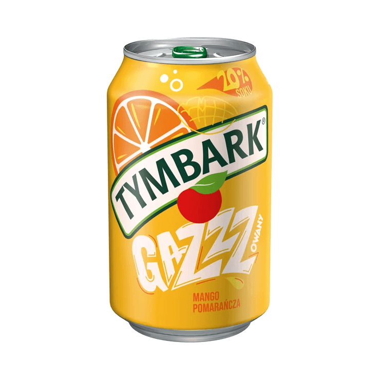 TYMBARK GAZOWANY MANGO POMARAŃ330ML