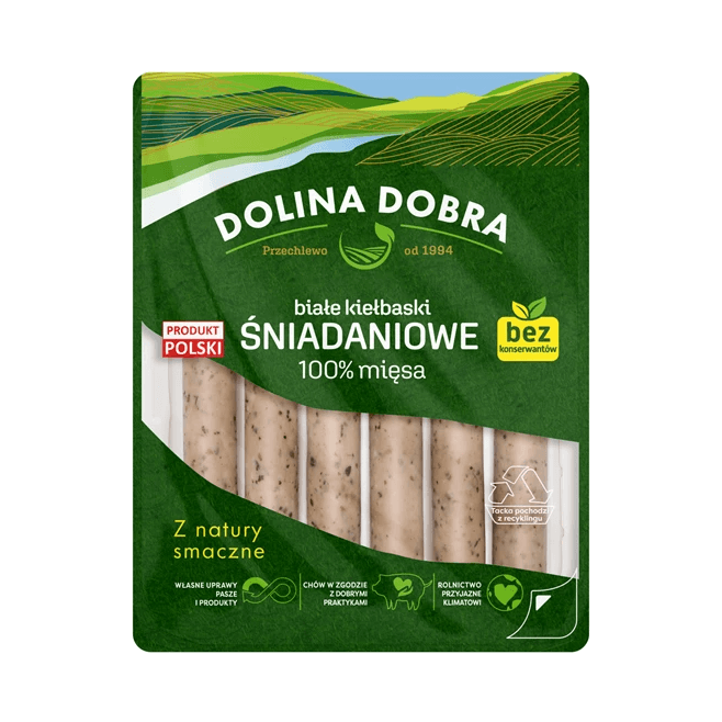 DOLINA DOBRA KIEŁBASKI BIAŁE 200G