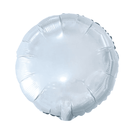 BALON FOLIOWY "OKRĄGŁY", BIAŁY, 18"