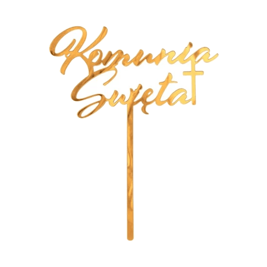 DEKORACJA AKRYLOWA NA TORT KOMUNIA Ś