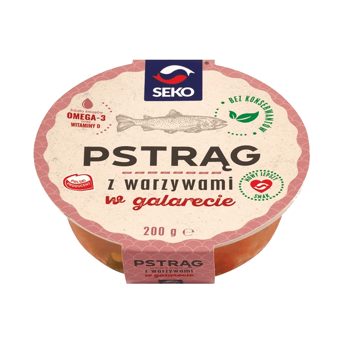 SEKO PSTRĄG Z WARZ W GALARECIE 200G