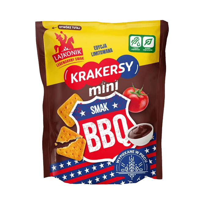 LAJKONIK MINI KRAKERSY SMAK BBQ 100G