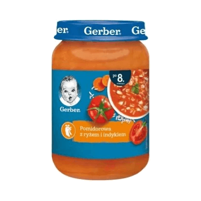 GERBER ZUPA POMID Z INDYK I RYŻ 190G