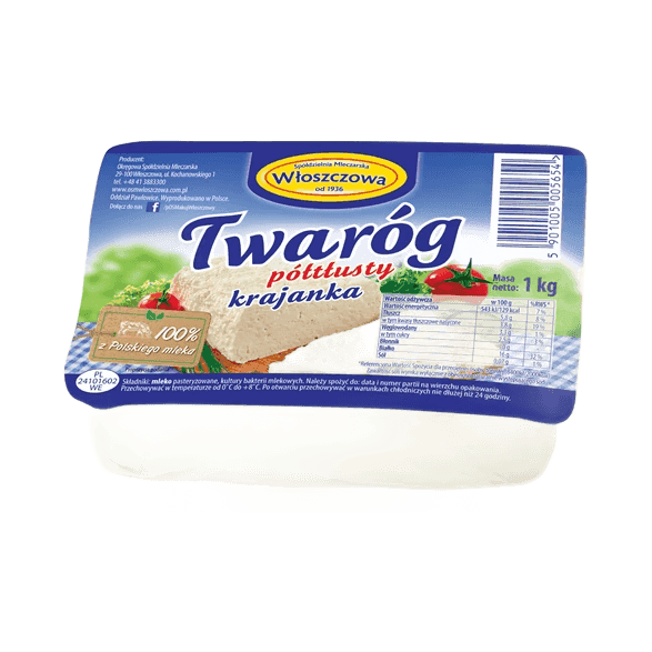 WŁOSZCZOWA TWARÓG KRAJANKA 1KG