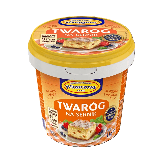 WŁOSZCZOWA TWARÓG WIADERKO 1KG
