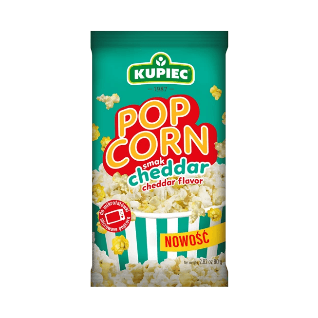 KUPIEC POPCORN CHEDDAR 80G