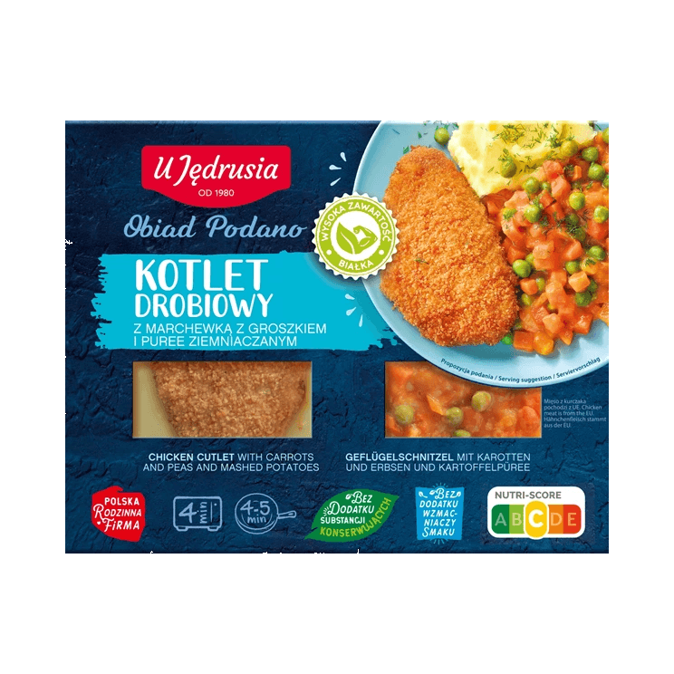 U JĘDRUSIA KOTLET DROB.MAR/GR/PUREE