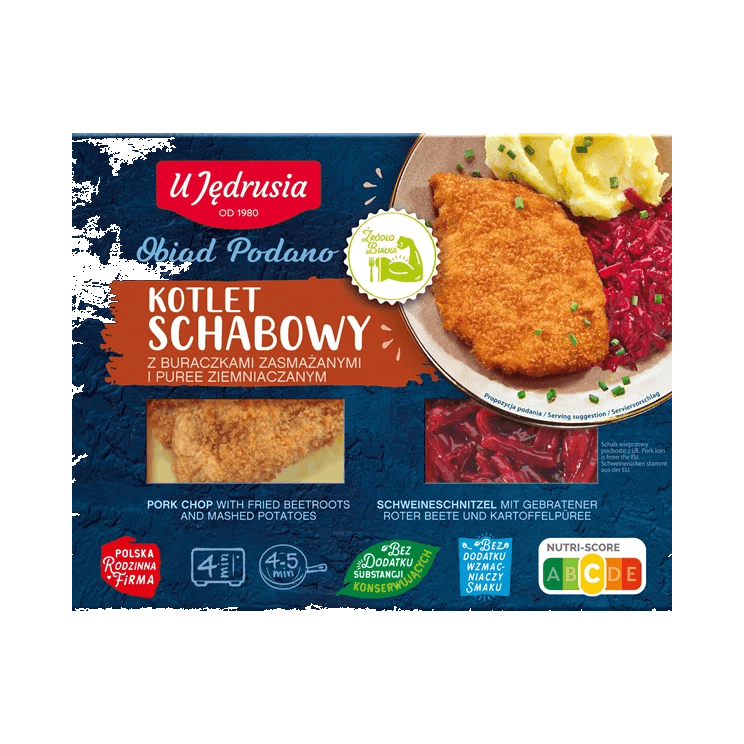 U JĘDRUSIA KOTLET SCHAB.BUR/PUREE